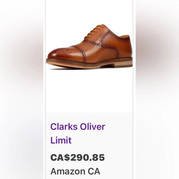 Clark’s men shoes,leather, NEW! Oliver Limit ,tan,comfort ,stylish,career, event - Picture 2 of 14